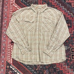 Plaid Button-Up Shirt